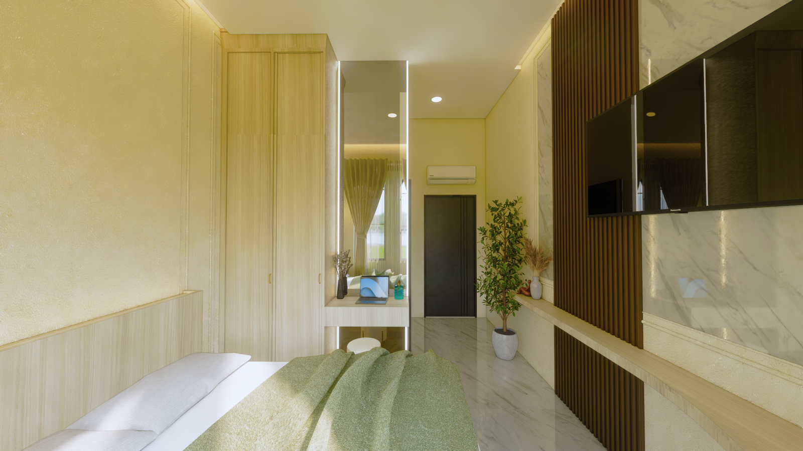 Interior kamar wood & marble